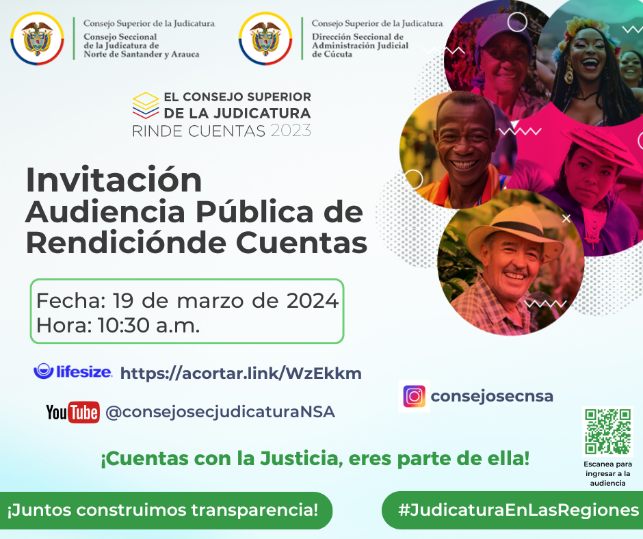 Invitación a la Audiencia de Rendición de Cuentas Gestión 2023